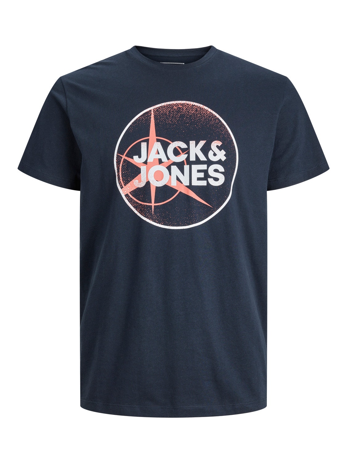 Jack & Jones Logotyp Rundringning T-shirt -Navy Blazer - 12234347