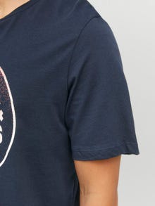 Jack & Jones Logotyp Rundringning T-shirt -Navy Blazer - 12234347