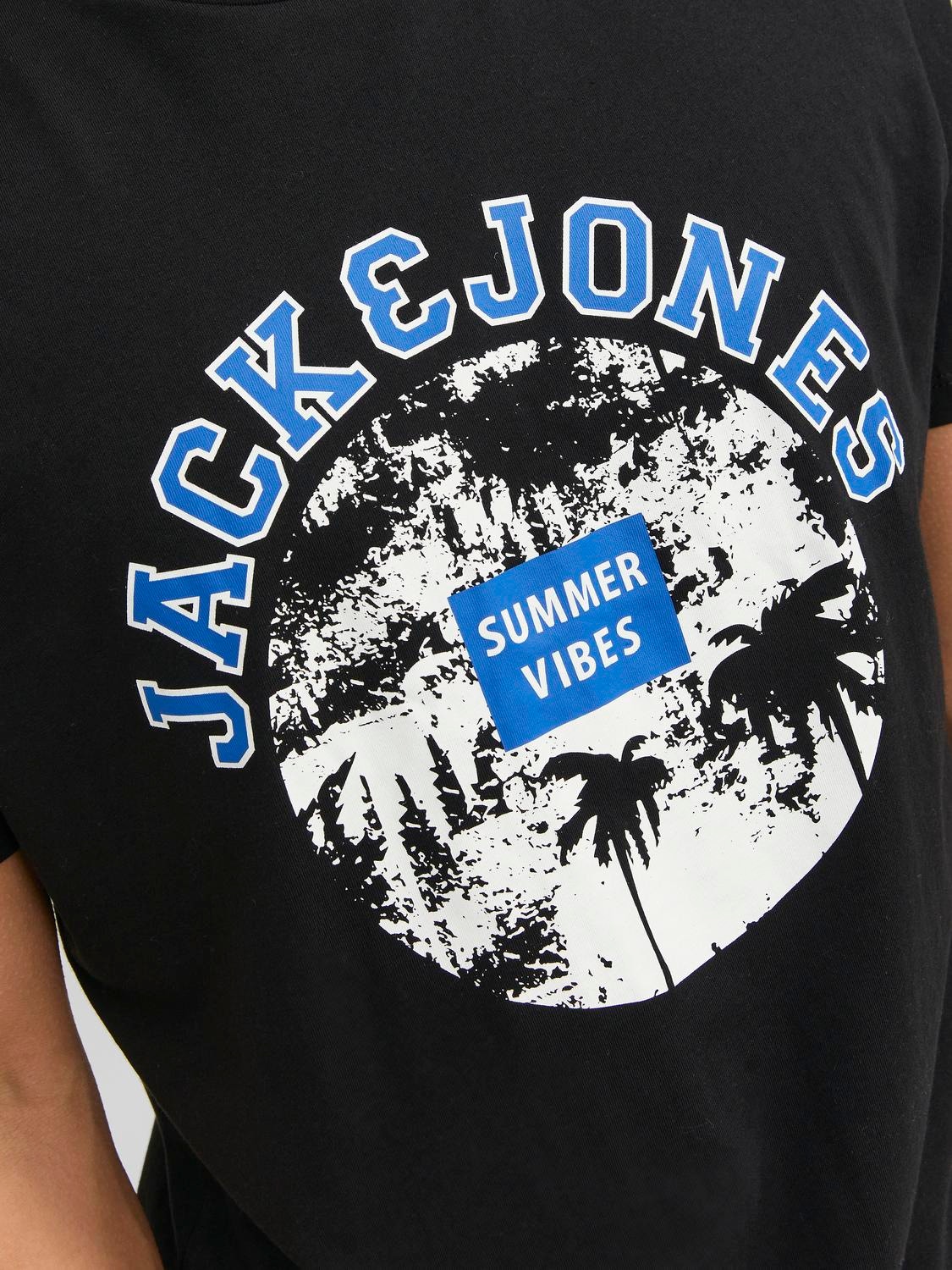 Jack & Jones Logo Crew neck T-shirt -Black - 12234350