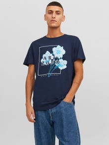 Jack & Jones Logo Crew neck T-shirt -Navy Blazer - 12234351