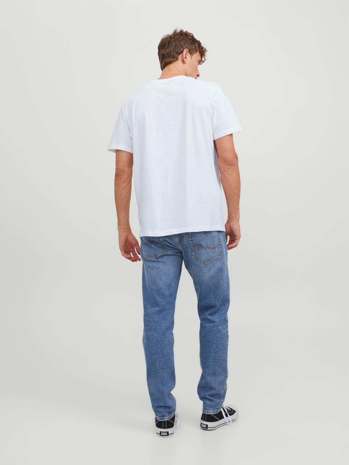 Jack & Jones Logo Crew neck T-shirt -White - 12234354