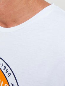 Jack & Jones Logo Rundhals T-shirt -White - 12234354