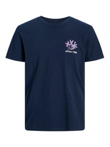 Jack & Jones Logo Crew neck T-shirt -Navy Blazer - 12234356