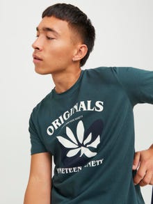 Jack & Jones Logo O-hals T-skjorte -Magical Forest - 12234356