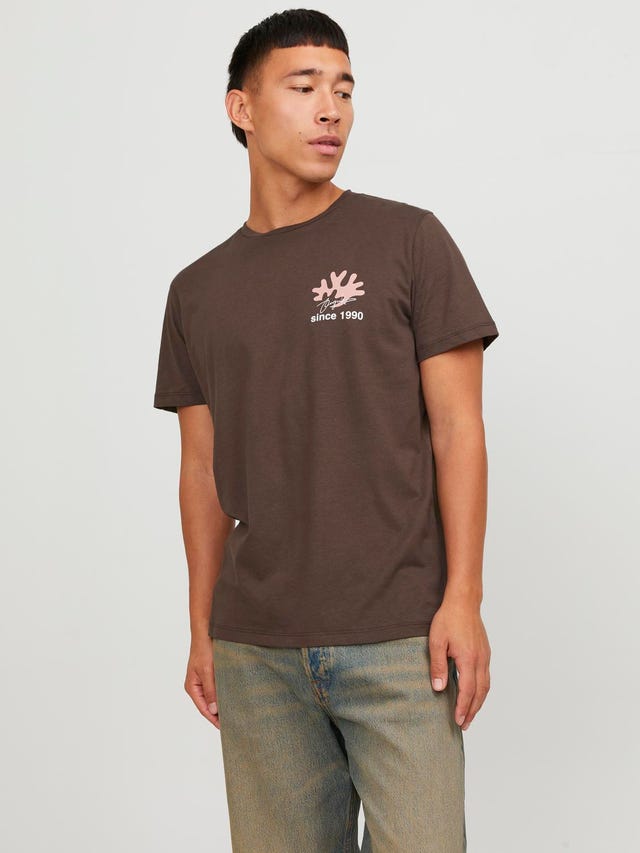 Jack & Jones Logo Ümmargune kaelus T-särk - 12234356