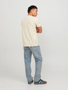 Jack & Jones Logo O-hals T-skjorte -Moonbeam - 12234356