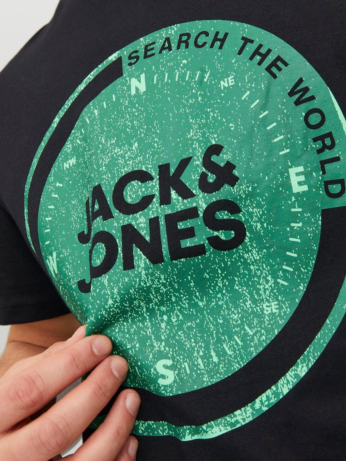 Jack & Jones Logo Crew neck T-shirt -Black - 12234359