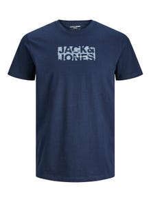 Jack & Jones Logo Crew neck T-shirt -Navy Blazer - 12234359