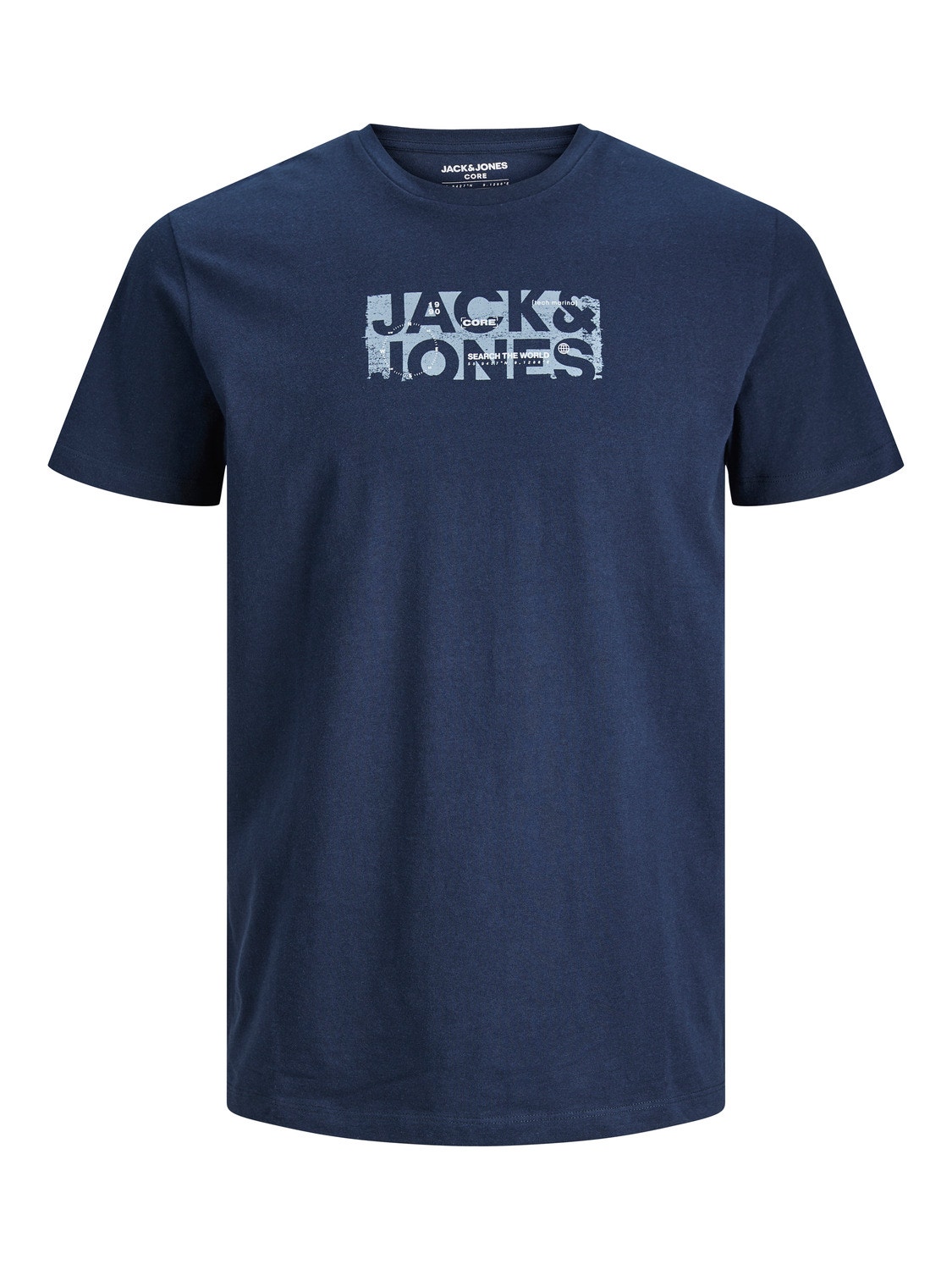 Jack & Jones Logo O-hals T-skjorte -Navy Blazer - 12234359