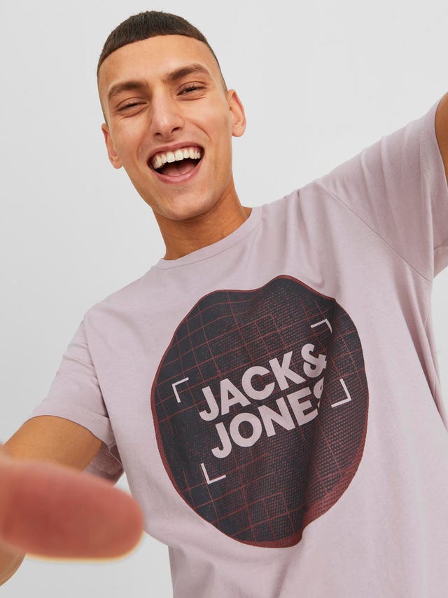Jack & Jones T-shirt Logo Col rond - 12234360