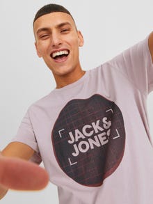 Jack & Jones Logo Rundhals T-shirt -Violet Ice - 12234360