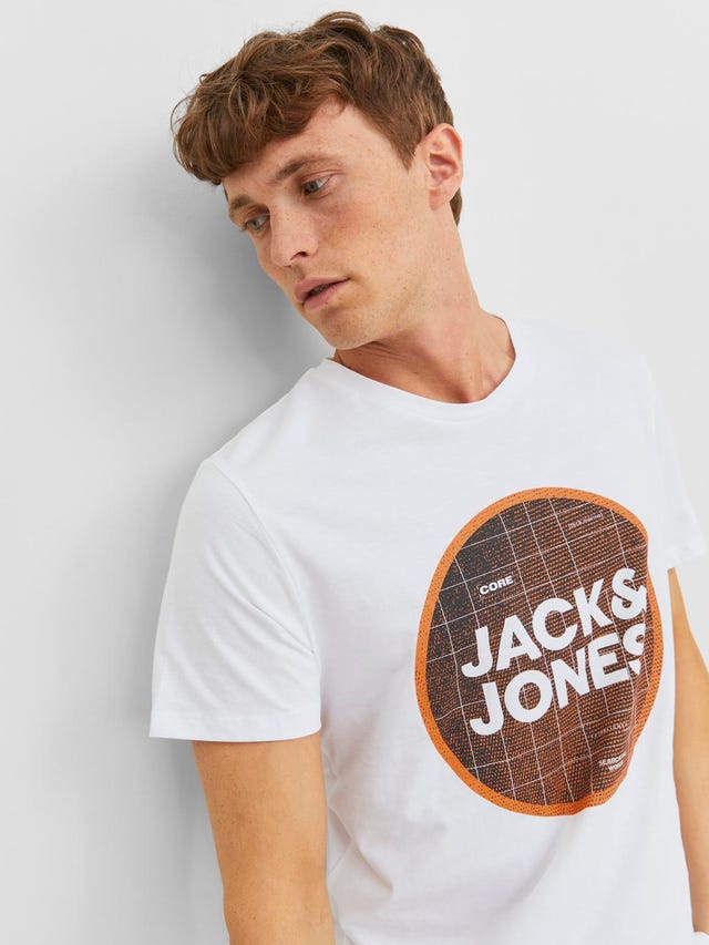 Jack & Jones Bez vzoru Kruhový výstřih Tričko - 12234361