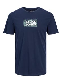 Jack & Jones Plain Crew neck T-shirt -Navy Blazer - 12234361