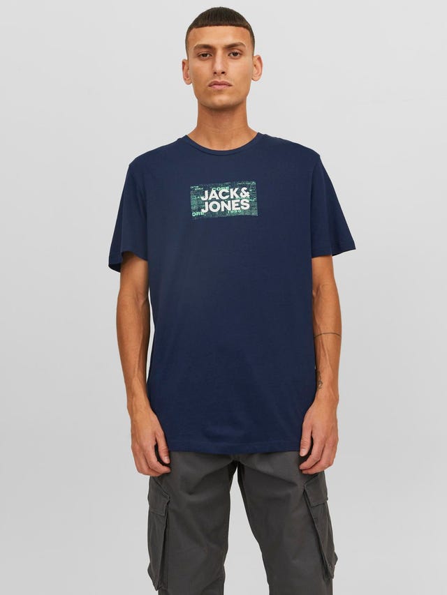 Jack & Jones Ensfarvet Crew neck T-shirt - 12234361
