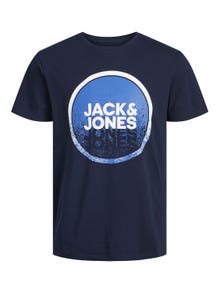 Jack & Jones Logo Rundhals T-shirt -Navy Blazer - 12234363