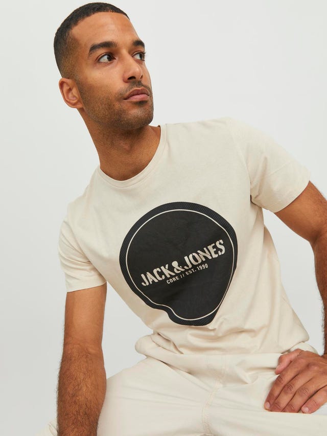 Jack & Jones T-shirt Logo Col rond - 12234364