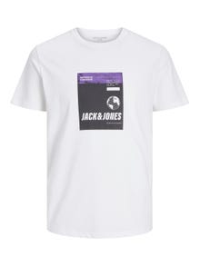Jack & Jones Logo Rundhals T-shirt -White - 12234365