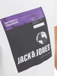 Jack & Jones Logo Pyöreä pääntie T-paita -White - 12234365