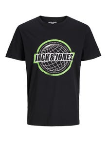 Jack & Jones Logo Pyöreä pääntie T-paita -Black - 12234365