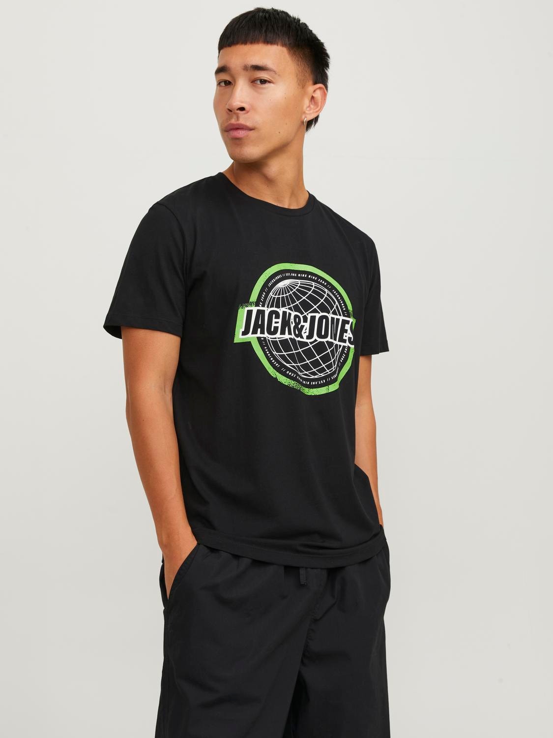 Jack & Jones Logo Crew neck T-shirt -Black - 12234365