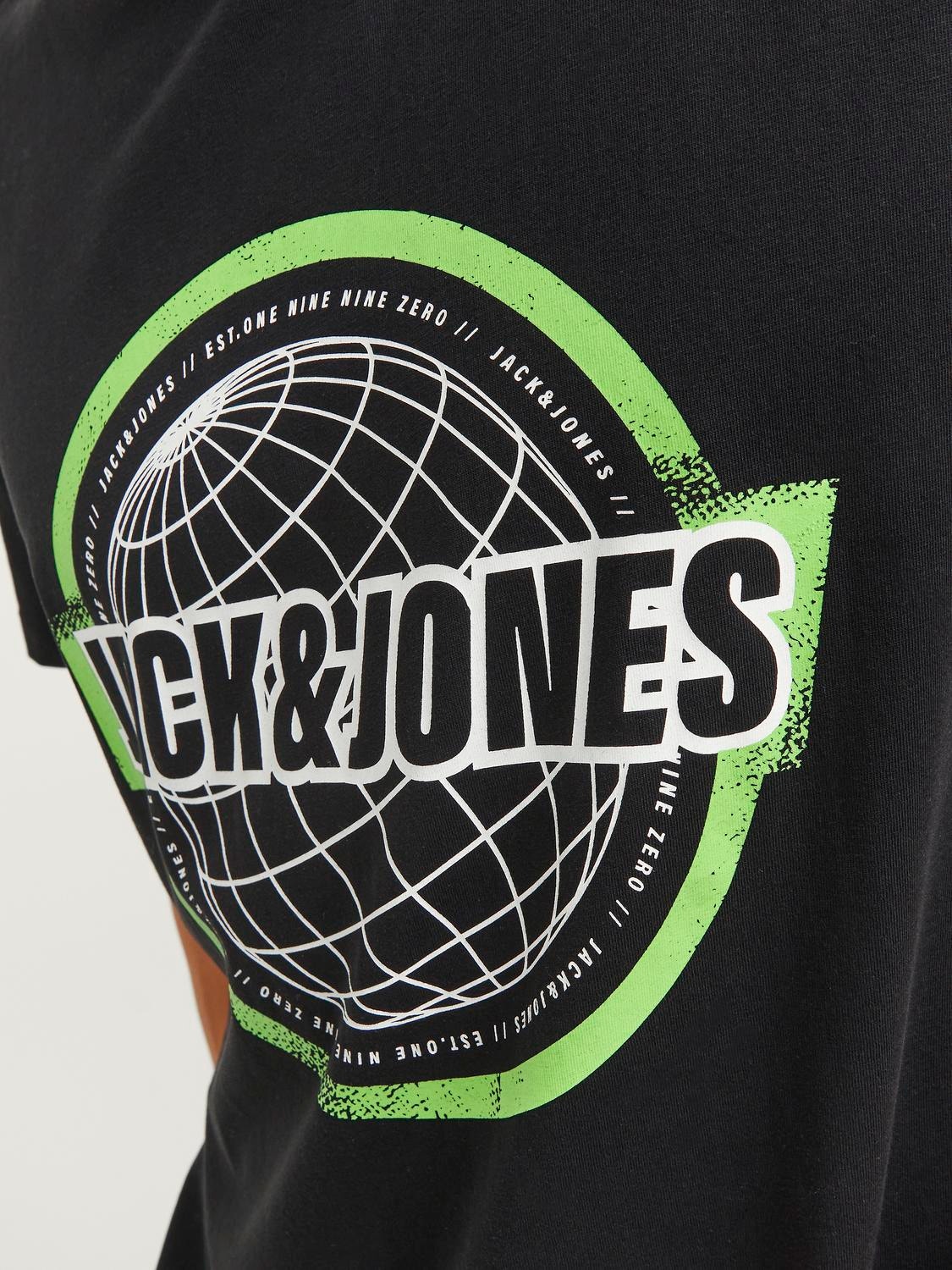 Jack & Jones Z logo Okrągły dekolt T-shirt -Black - 12234365