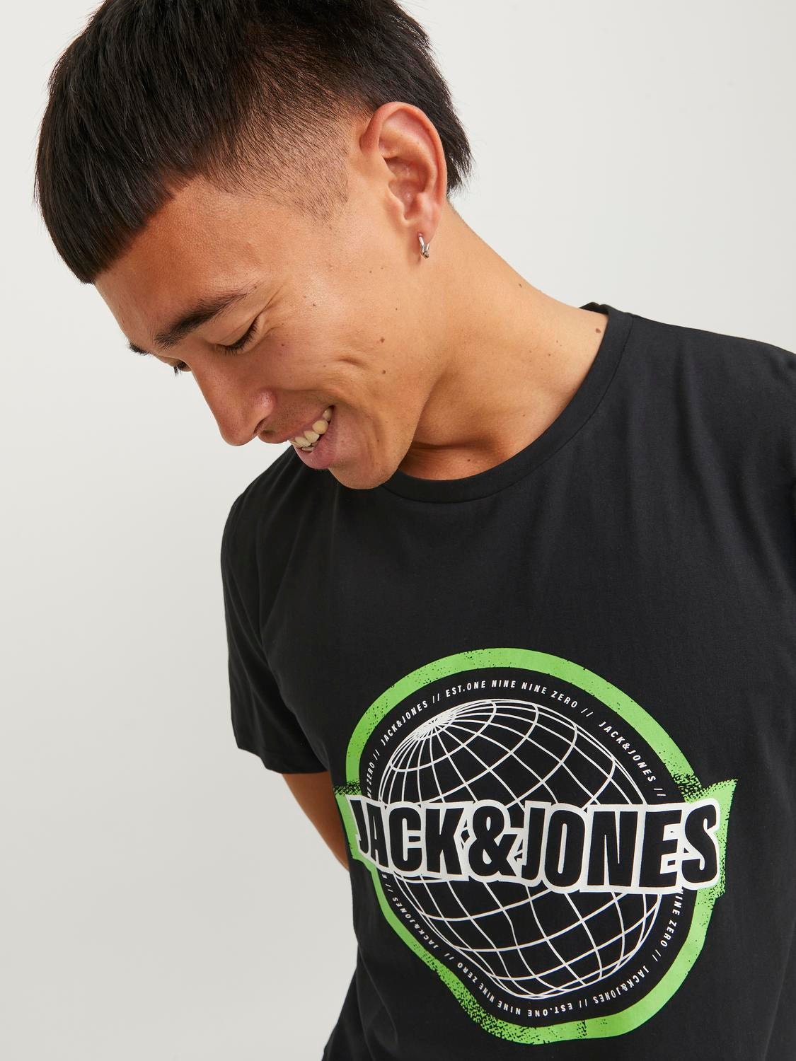 Jack & Jones Logo Crew neck T-shirt -Black - 12234365
