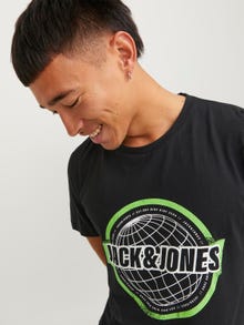 Jack & Jones T-shirt Logo Col rond -Black - 12234365