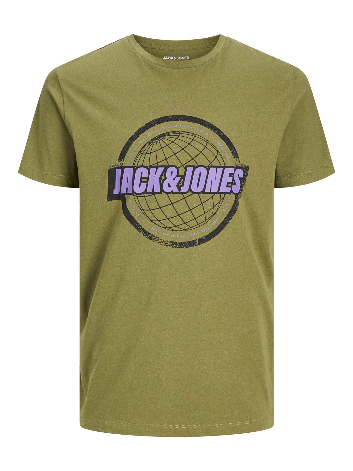 Jack & Jones Logo O-hals T-skjorte -Olive Branch - 12234365