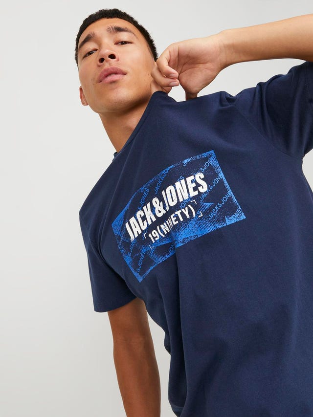 Jack & Jones Z logo Okrągły dekolt T-shirt - 12234365