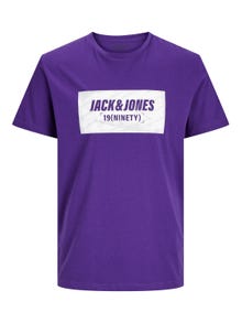 Jack & Jones Camiseta Logotipo Cuello redondo -Violet Indigo - 12234365