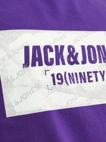 Jack & Jones Logo Crew neck T-shirt -Violet Indigo - 12234365