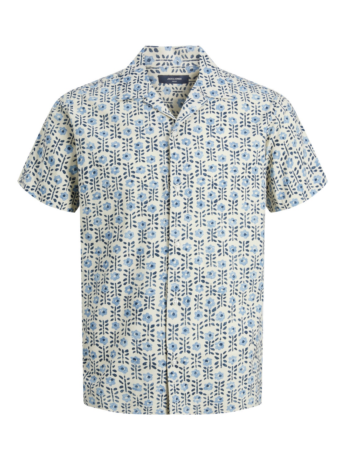 Jack & Jones Regular Fit Hawaii skjorte -Pristine - 12234367