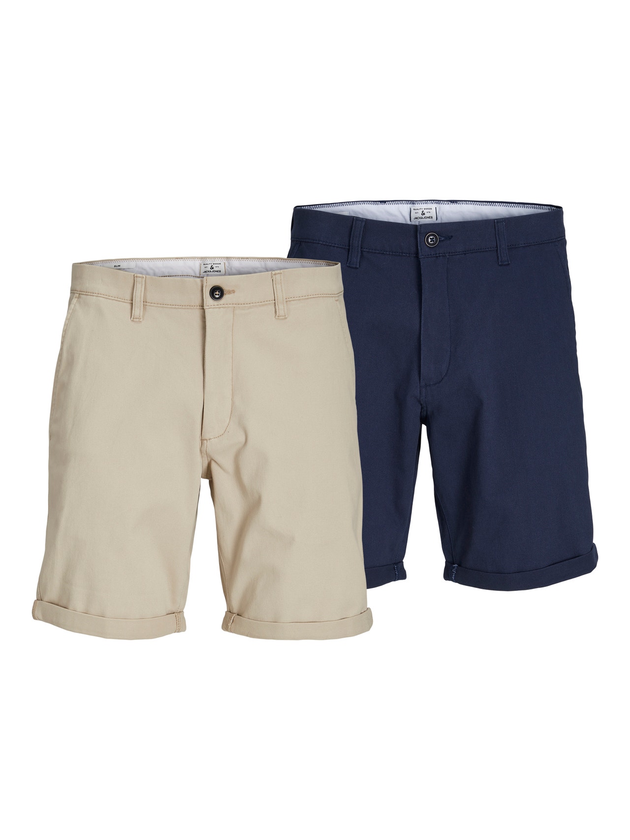 Jack & Jones 2-pack Regular Fit Chino shorts -Navy Blazer - 12234415