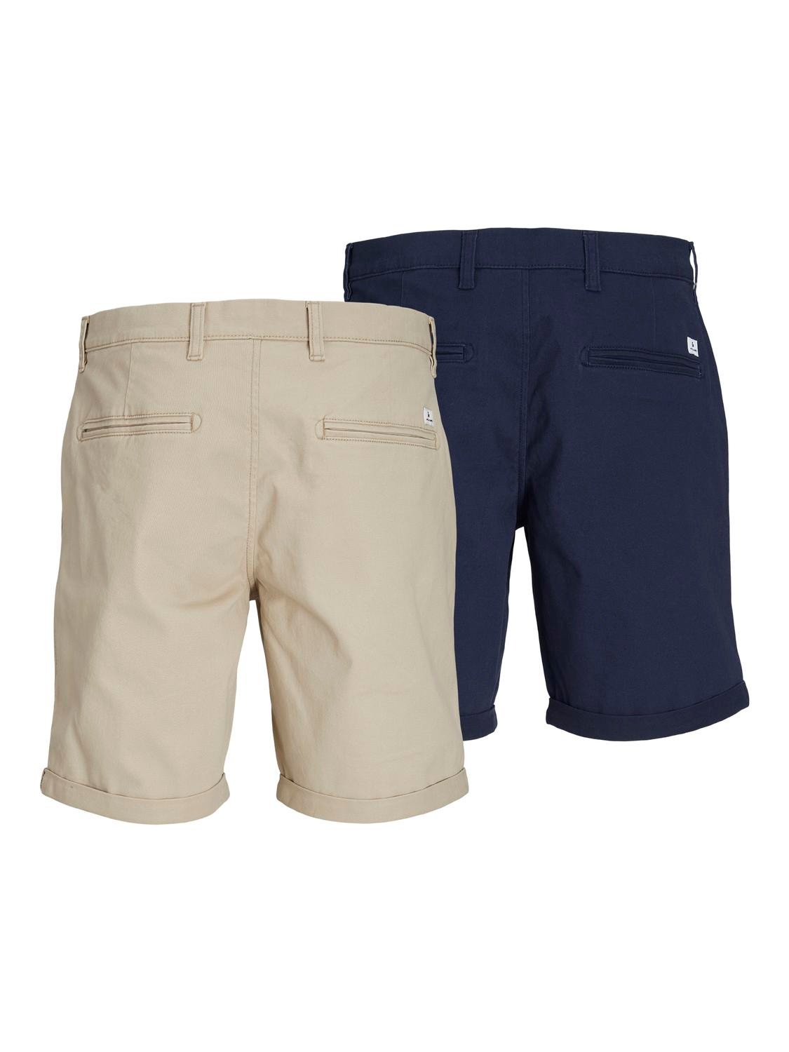 Jack & Jones 2er-pack Regular Fit Chino Shorts -Navy Blazer - 12234415
