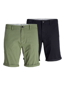 Jack & Jones 2er-pack Regular Fit Chino Shorts -Oil Green - 12234415