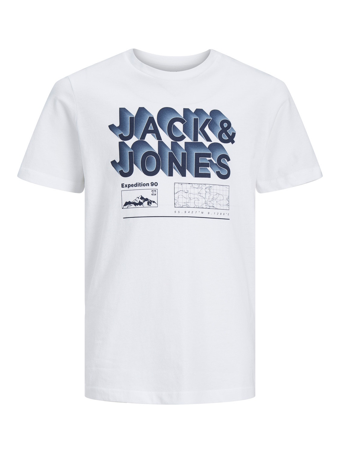 Jack & Jones Logo T-shirt Für jungs -White - 12234450