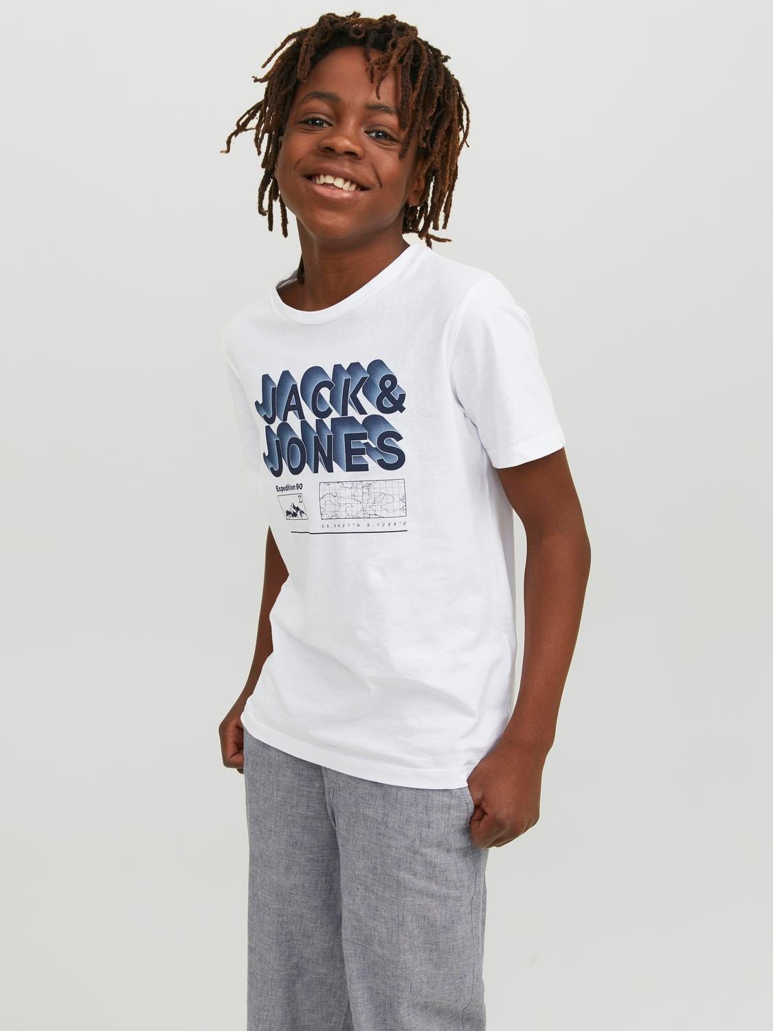 Jack & Jones Logotyp T-shirt För pojkar -White - 12234450