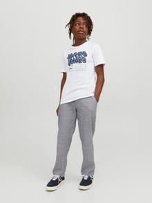 Jack & Jones Z logo T-shirt Dla chłopców -White - 12234450
