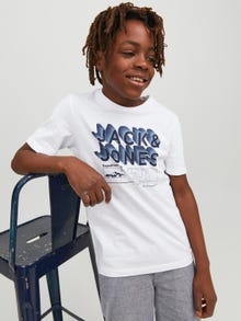 Jack & Jones Logo T-särk Junior -White - 12234450