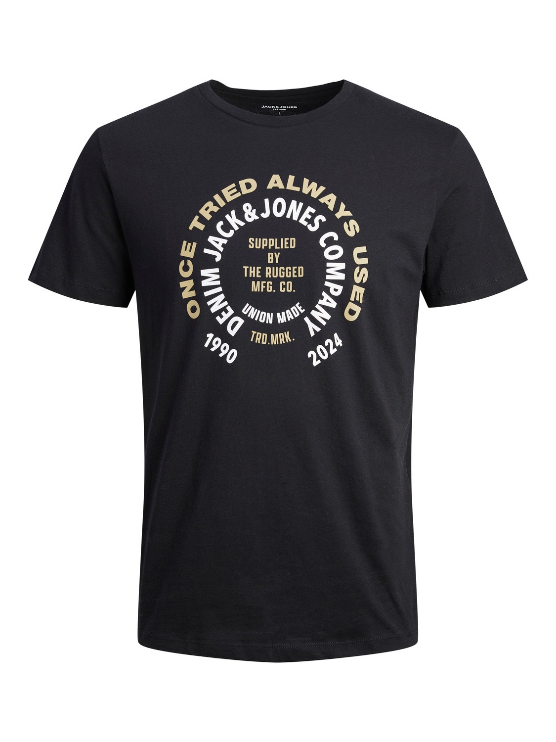 Jack & Jones Logo Crew neck T-shirt -Black - 12234555