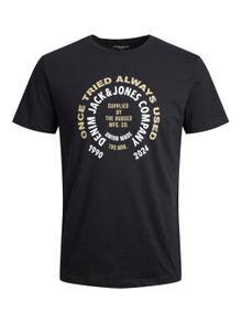 Jack & Jones Logo Kruhový výstřih Tričko -Black - 12234555