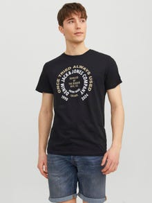 Jack & Jones Logó Környak Trikó -Black - 12234555