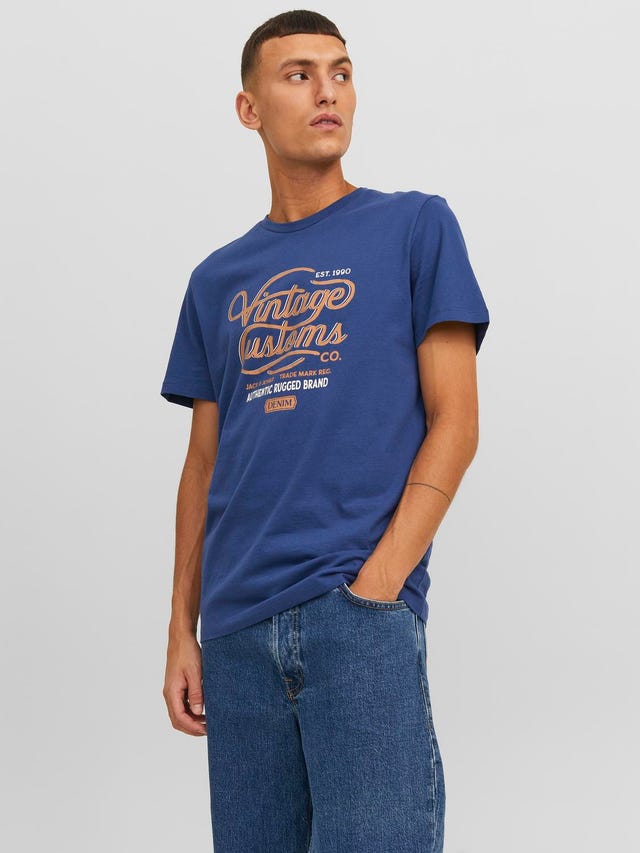 Jack & Jones Nyomott mintás Környak Trikó - 12234562