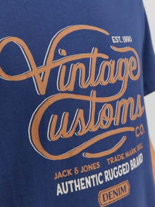 Jack & Jones Tryck Rundringning T-shirt -Twilight Blue - 12234562