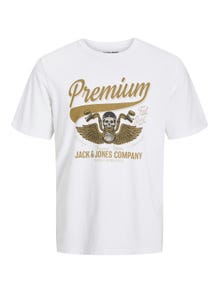 Jack & Jones Logotipas Apskritas kaklas Marškinėliai -White - 12234567
