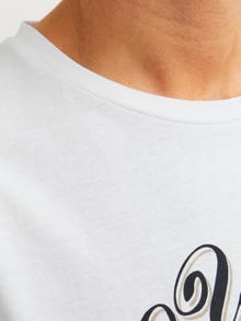 Jack & Jones Logo Pyöreä pääntie T-paita -White - 12234567