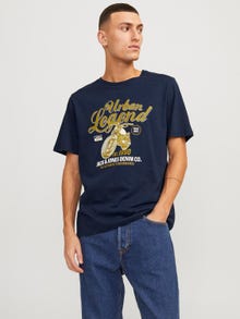 Jack & Jones Logo Ronde hals T-shirt -Navy Blazer - 12234567