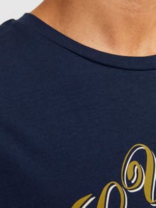 Jack & Jones Logo Crew neck T-shirt -Navy Blazer - 12234567