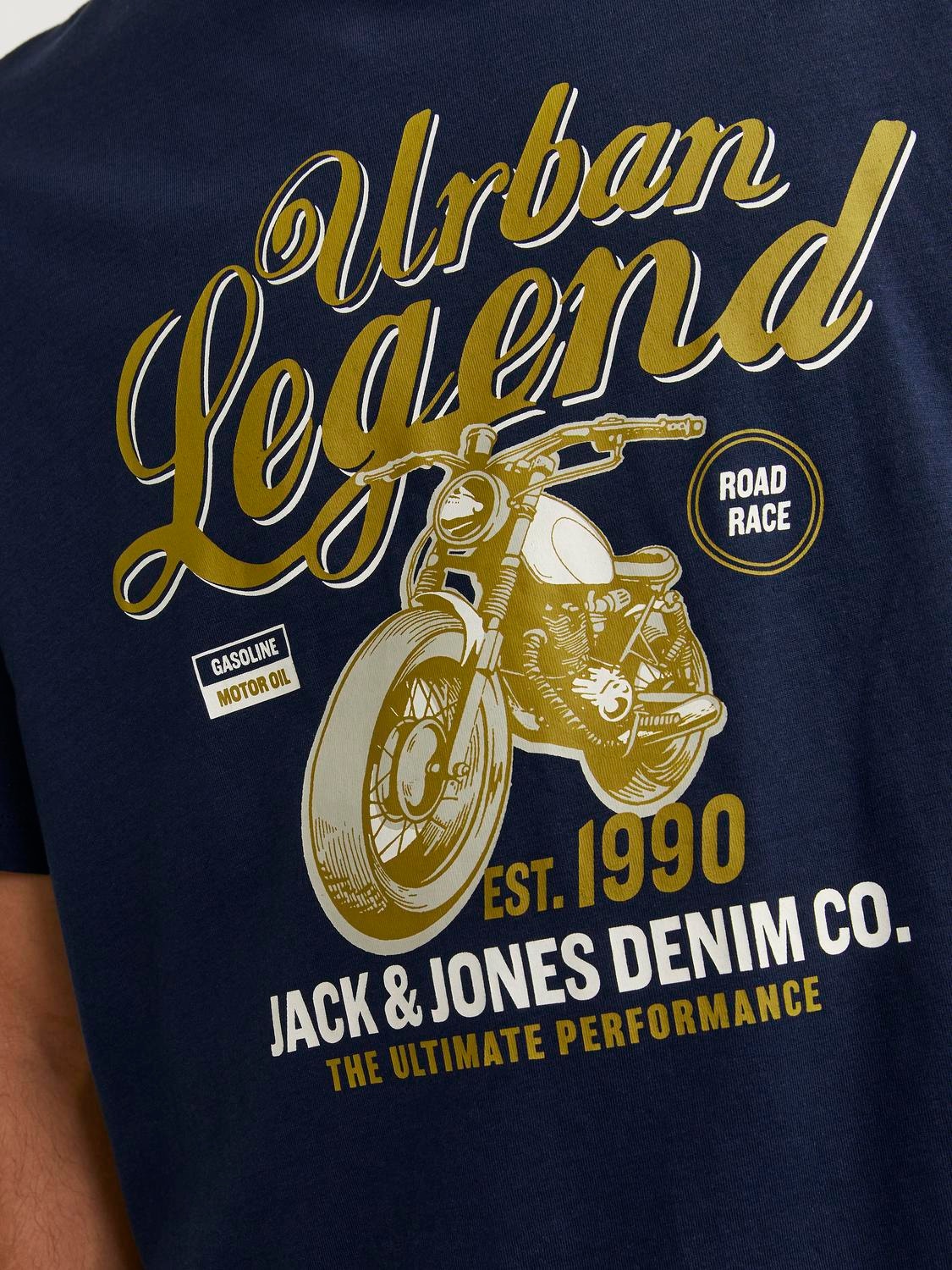 Jack & Jones Logo Ronde hals T-shirt -Navy Blazer - 12234567