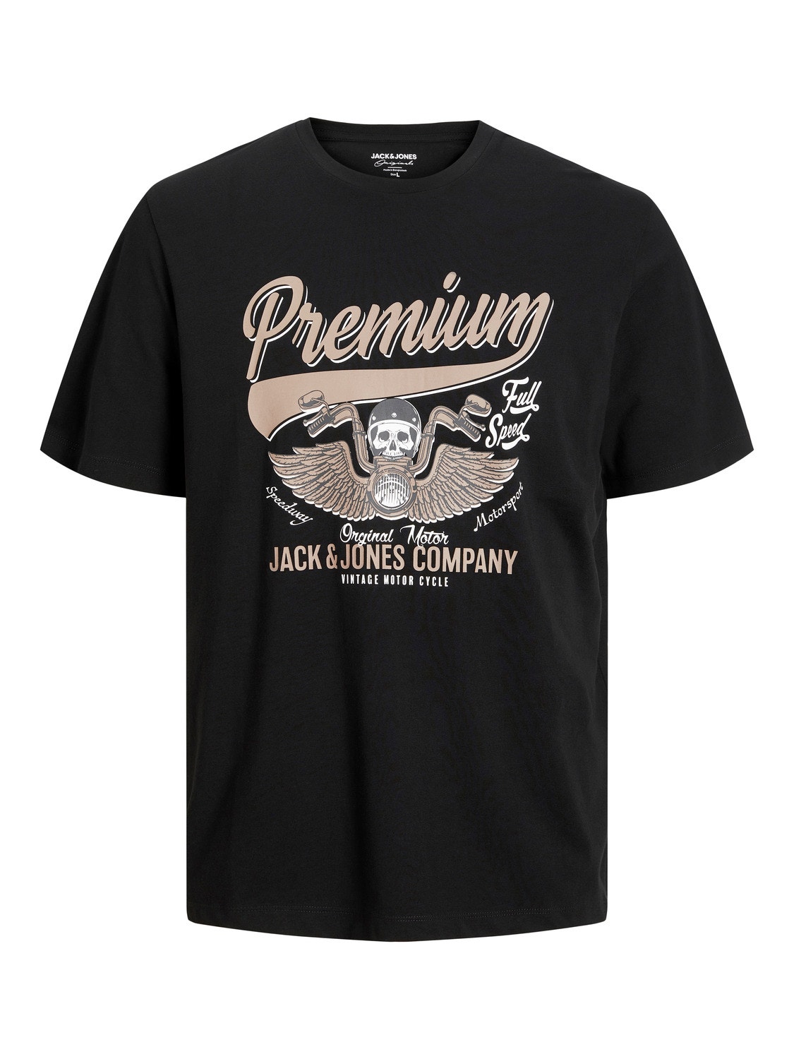 Jack & Jones Logo Crew neck T-shirt -Black - 12234567
